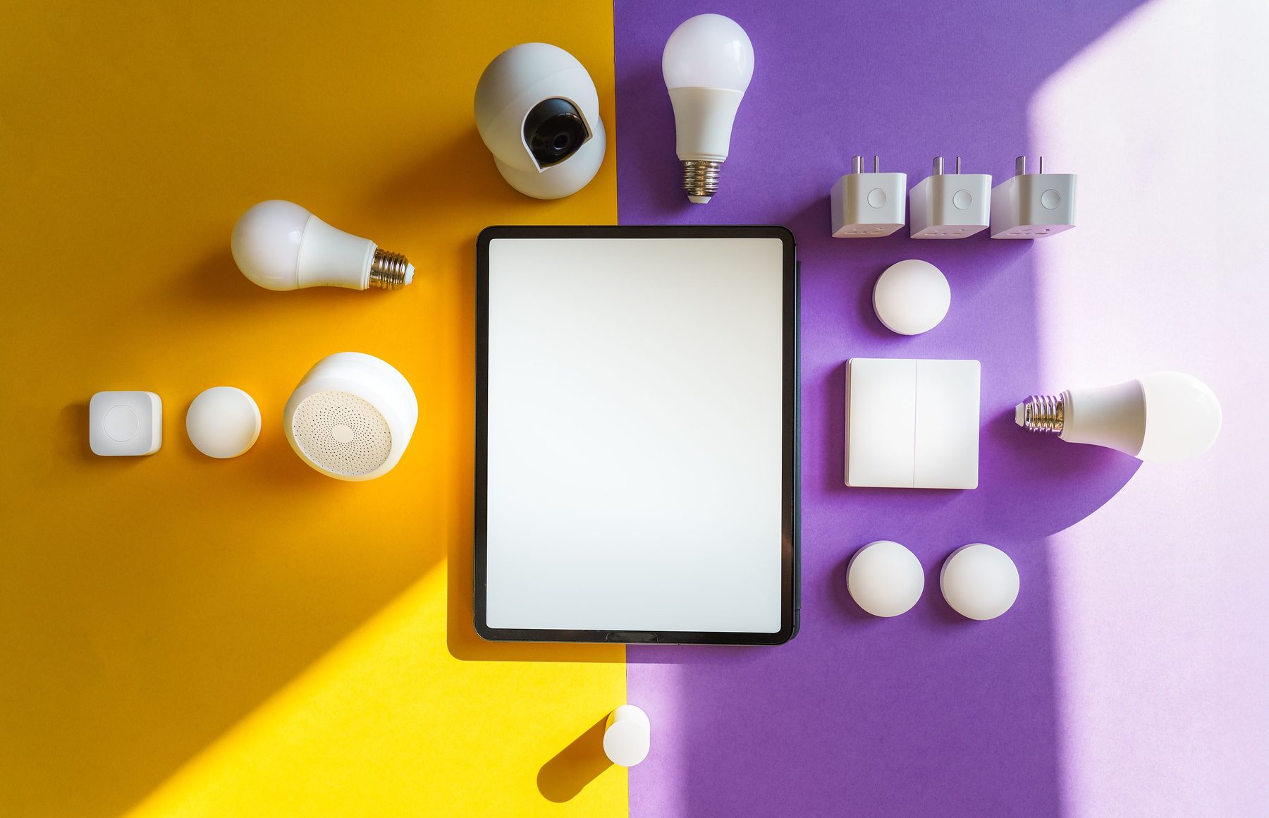 A colorful collection of connected home devices